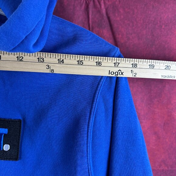 NIKE SPORTSWEAR "JUST DO IT" MEN'S PULLOVER HOODIE, BLUE, KANGAROO POCKETS, M - Picture 7 of 11